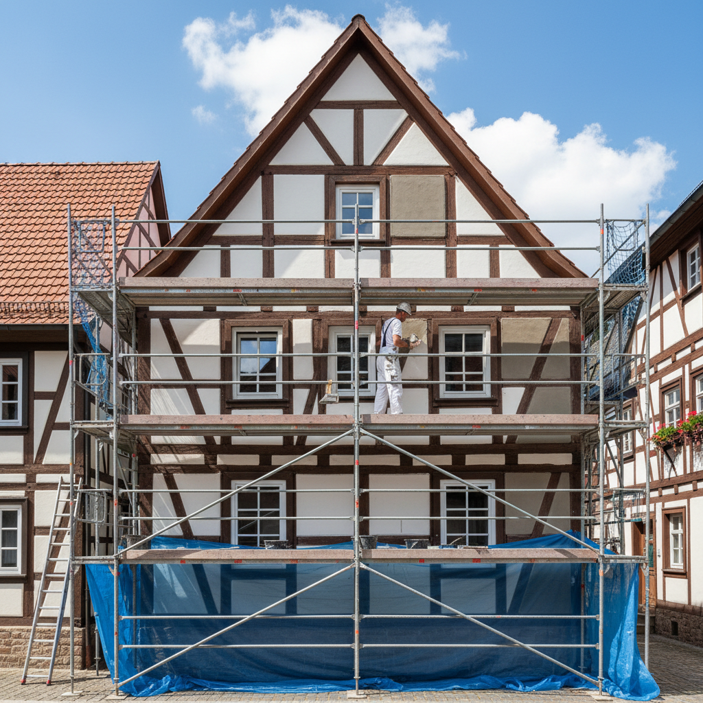 Fassadenarbeiten durch MAT-Bau