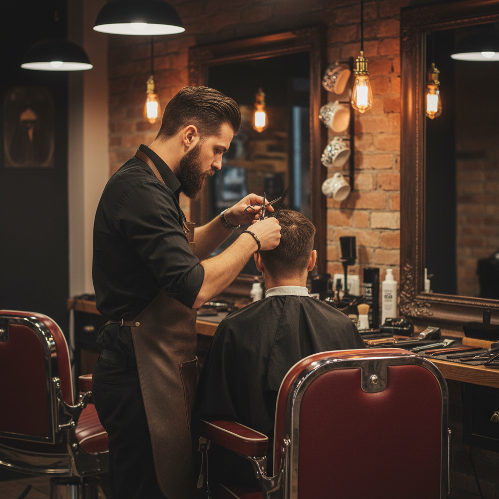 Nice Friseur – Barber bei der Arbeit