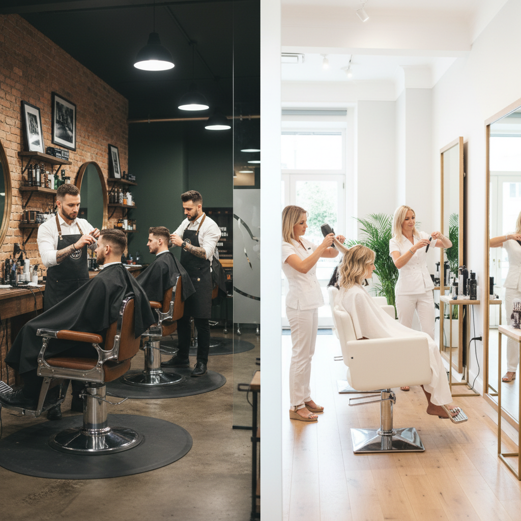 Getrennte Bereiche Only Men und Only Women bei Barber & Barberella
