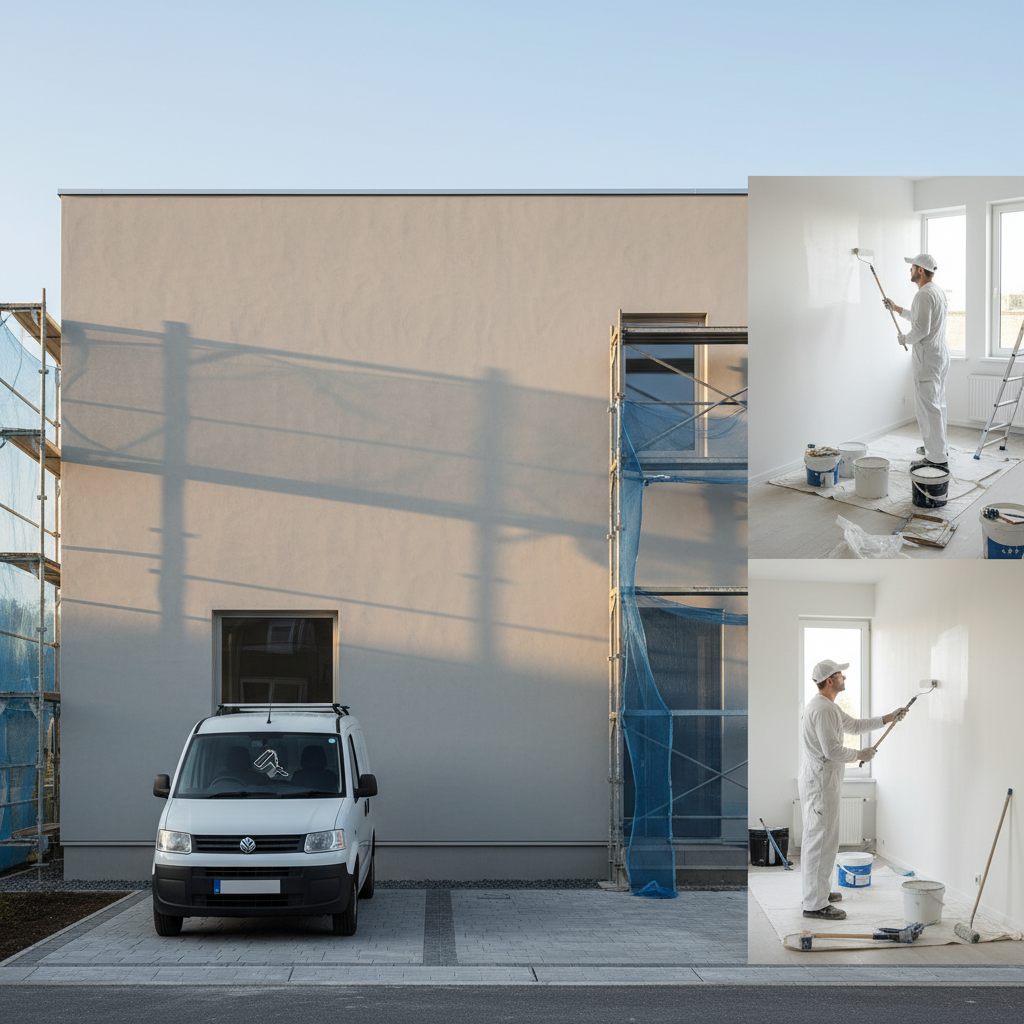 Malerbetrieb Brenner – Frisch verputzte Hausfassade