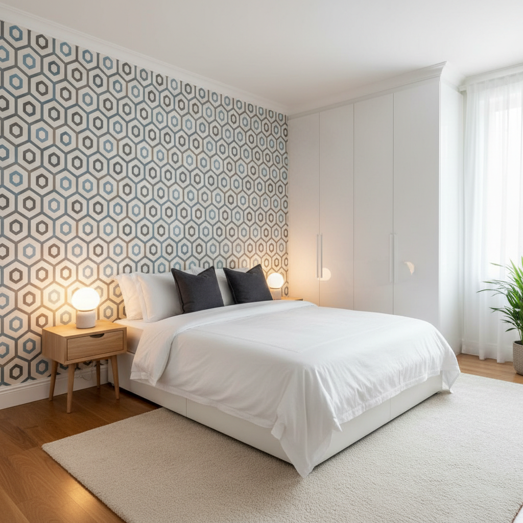 Malerbetrieb Brenner – Tapeziertes Schlafzimmer