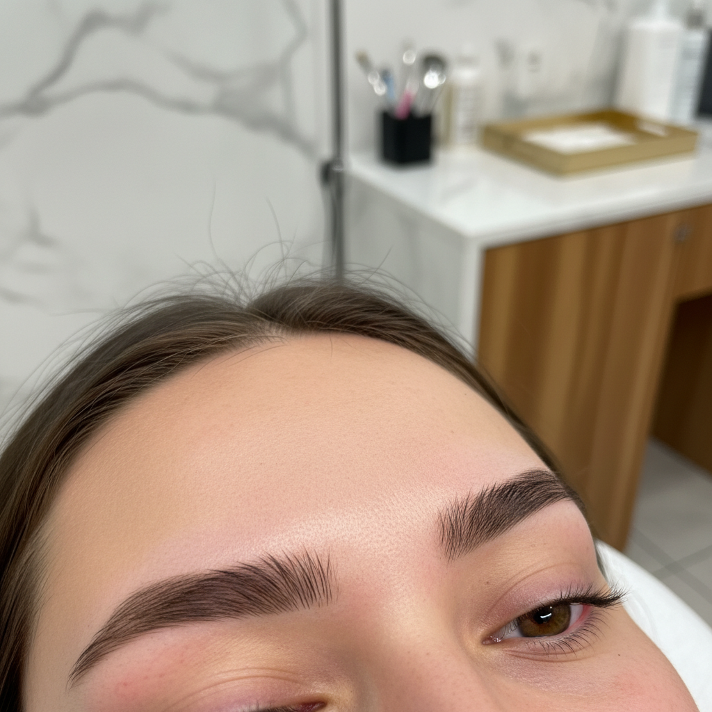 Microblading der Augenbrauen im Kosmetikinstitut Dilans