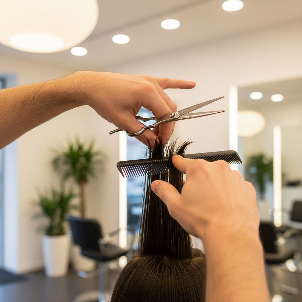 Haarschnitt bei Test salon 1