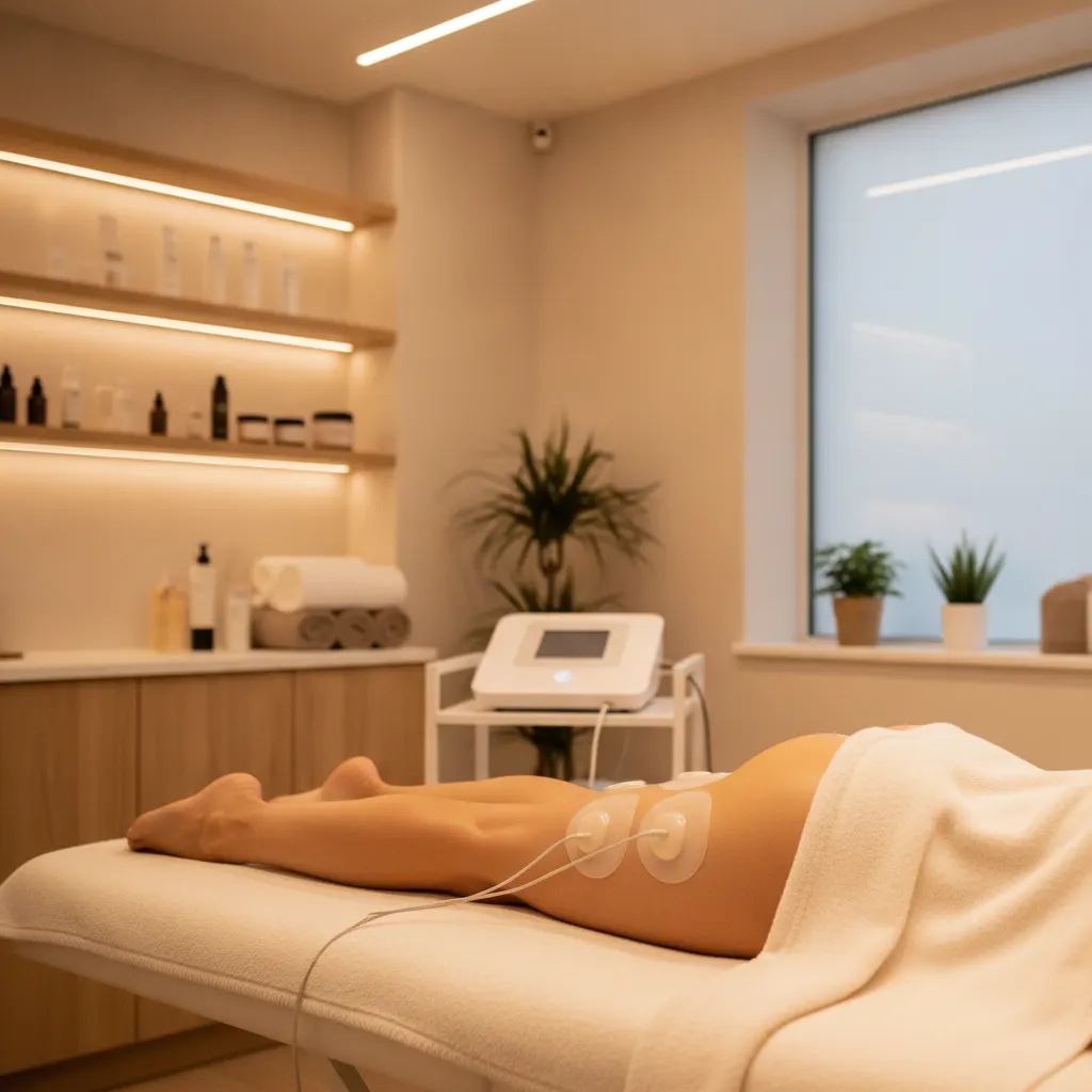 Elektrische Muskelstimulation bei Abnehmen im Liegen Schwarzenfeld